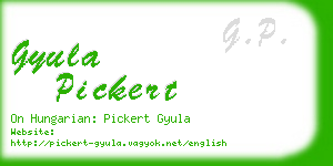 gyula pickert business card